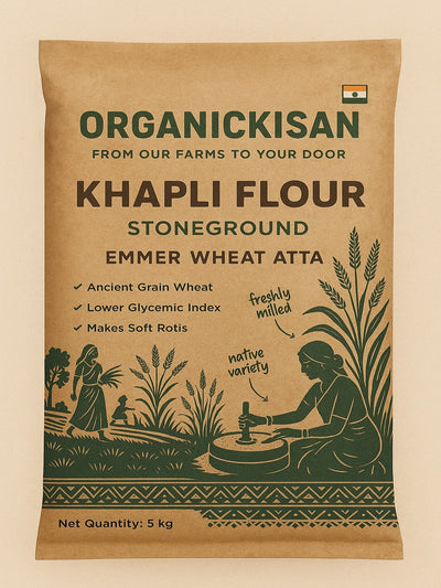 Khapli Wheat Flour (Emmer Wheat Flour) Atta Stone Ground